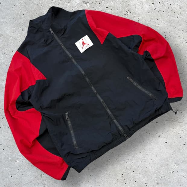 [XL] 조던 우븐 플라이트 블랙/레드 바람막이 자켓 D22