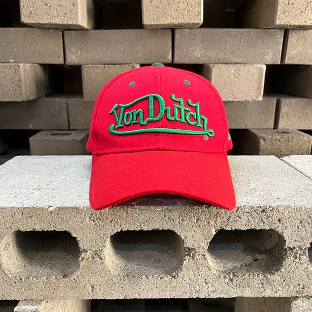 본 더치 그린 로고 레드 캡