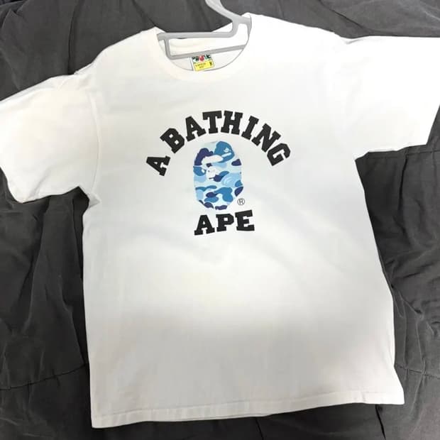 베이프 ABC 카모 컬리지 반팔 티셔츠 M