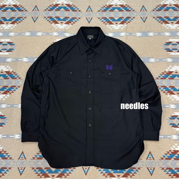 [M] 니들스 워크 셔츠 블랙 