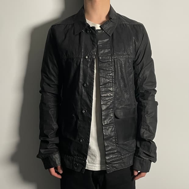 15ss 릭오웬스 다크쉐도우 레더포켓 코팅자켓 (on.74)