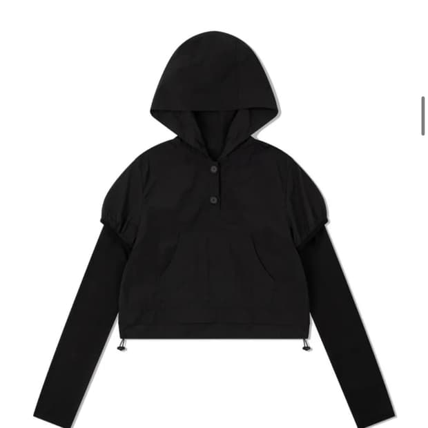 미세키서울 롱슬리브 레이어드 후디