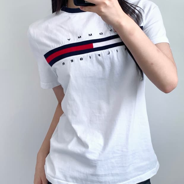 TommyHilfiger 타미힐피거 화이트 티셔츠