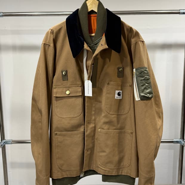 SACAI × CARHARTT WIP — 캔버스 MA-1 자켓 미시간