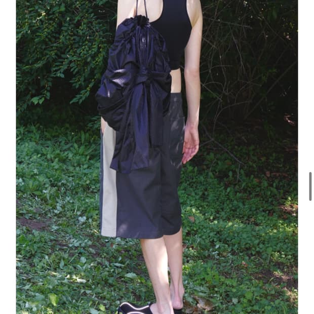 오픈yy 체크 노티드 백팩    