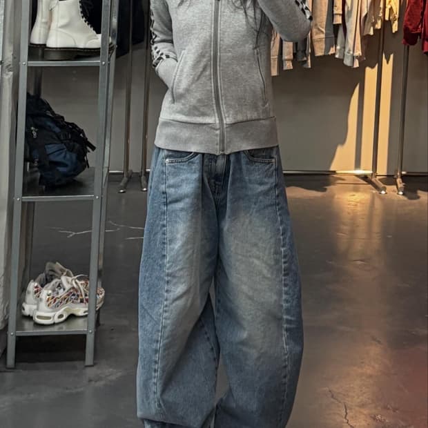 아디다스 그레이 레오파드 패턴 트랙탑 져지 A3190