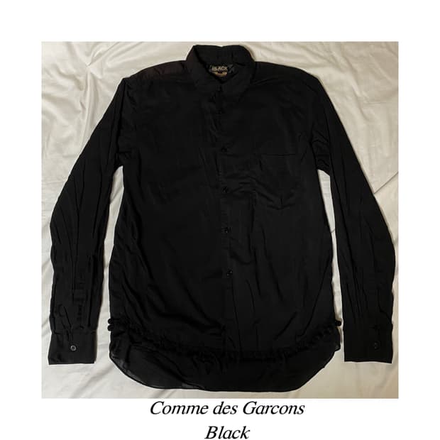 꼼데가르송 플리츠 방울 아플리케 셔츠 레이스 트리콧 옴므 플러스 준야