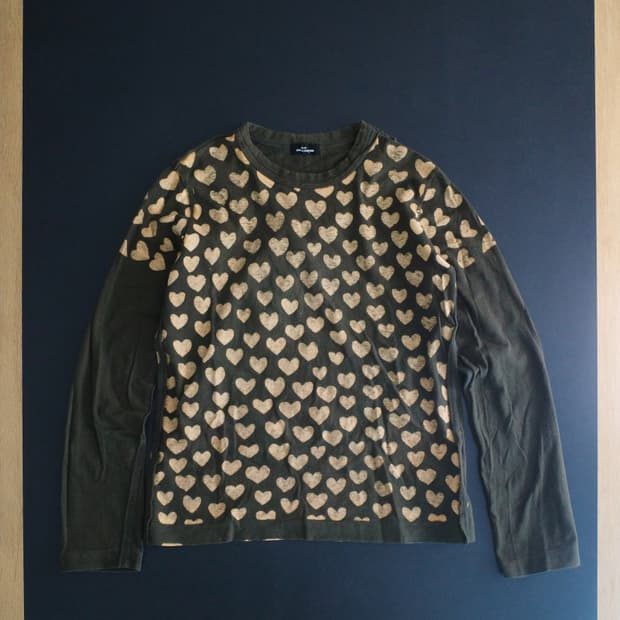 꼼데가르송 트리콧 하트 롱슬리브