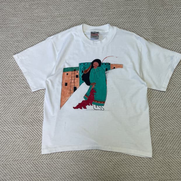 90s usa 싱글 오네이타 네이티브 아메리칸 푸에블로 반팔티