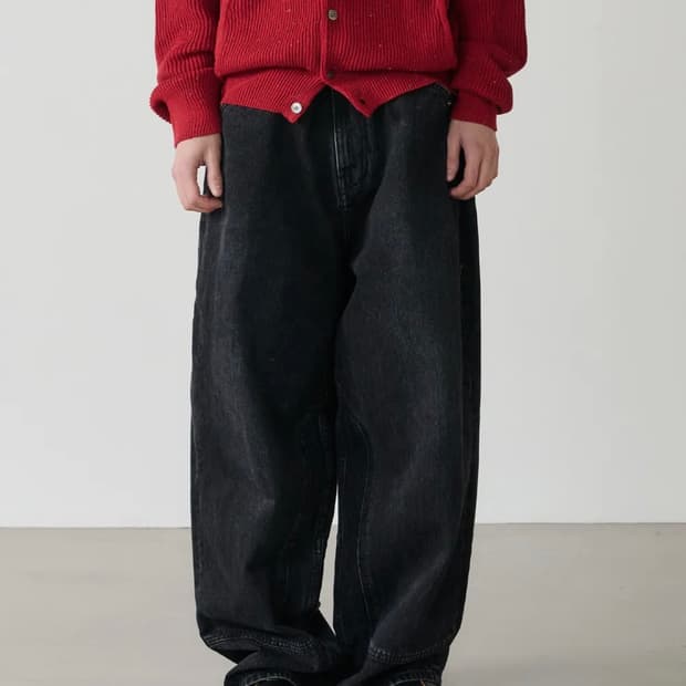 노운 sprit denim pants (black)