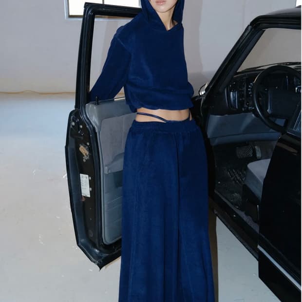 Plzproject 테리 맥시 스커트 네이비