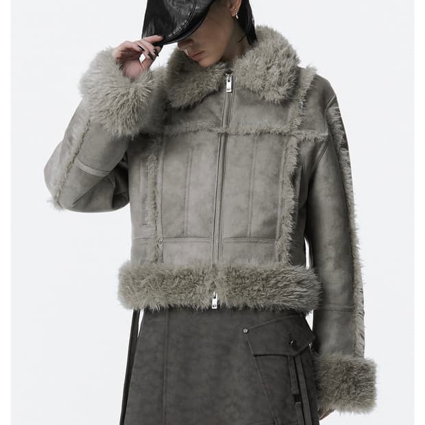 트리밍버드 무스탕 Shearling Crop Mustang [Gray]