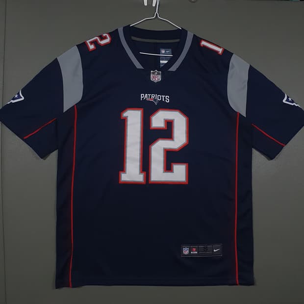 실측 XL 나이키 NFL 뉴잉글랜드 패트리어츠 톰브래디 반팔티 럭비 져지