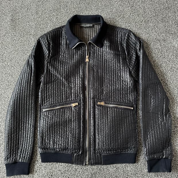 돌체앤가바나 퀄팅 블루종