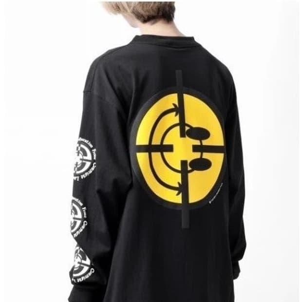 @새상품@ 레디메이드 스마일 타겟 긴팔 티셔츠 블랙 