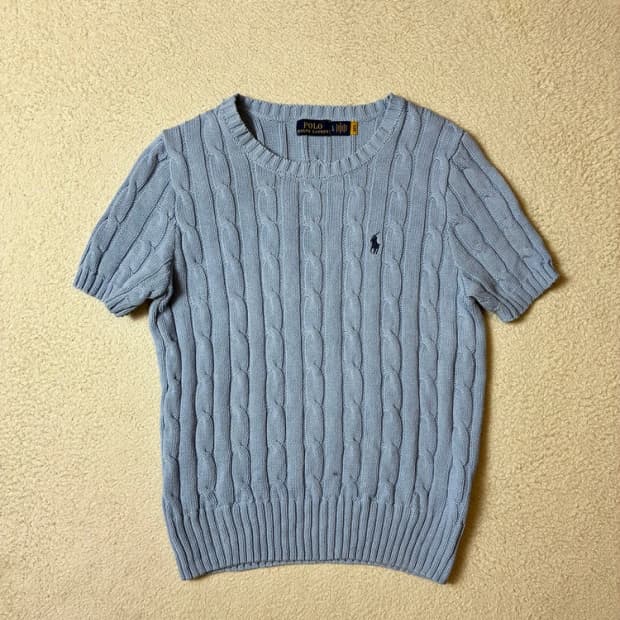 폴로 랄프로렌 큐알 신형 우먼스 반팔 니트 PN7462