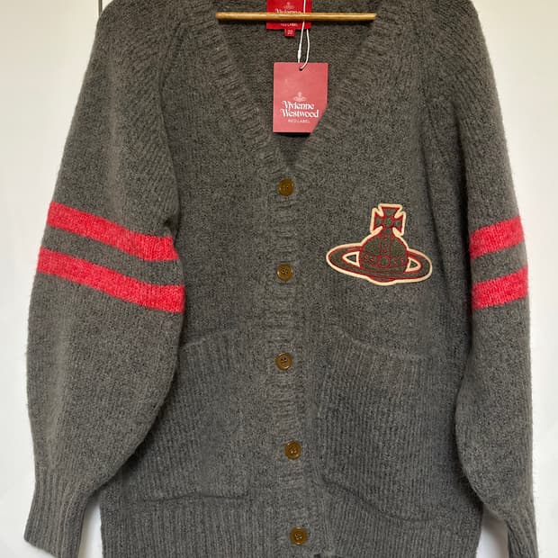 비비안웨스트우드 울알파카가디건 레드 라벨 남여공용 정품