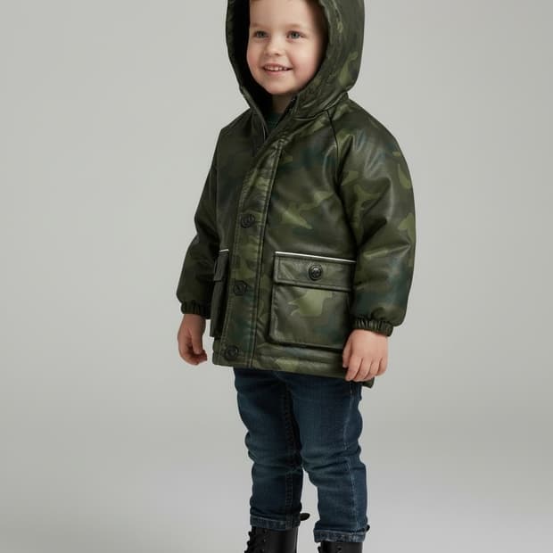 버버리 키즈 카모 다운패딩(2세)