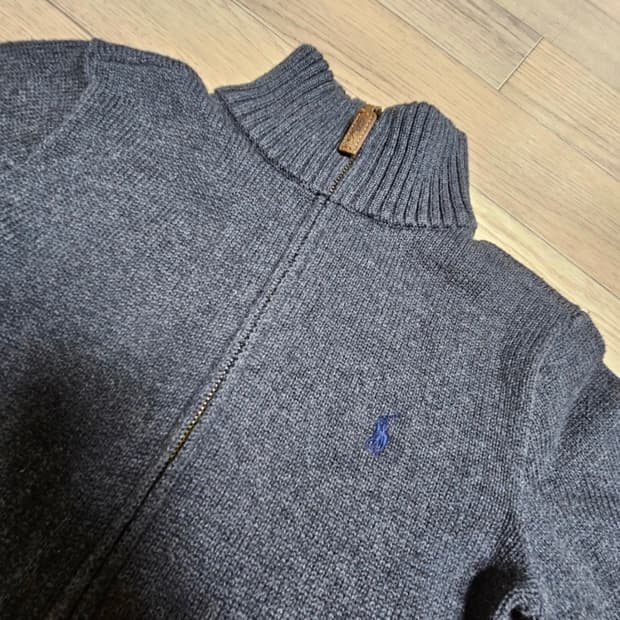 폴로 랄프로렌 니트집업 그레이
