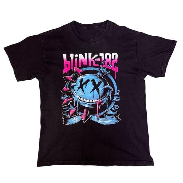 빈티지 블링크182 blink-182 TOUR 2017 밴드 투어티 L