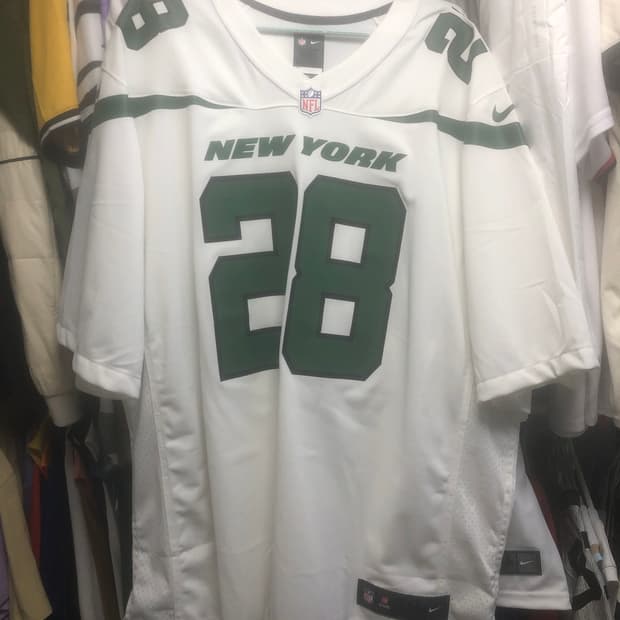 (새거급) 나이키 NFL 뉴욕제츠 커티스 마틴 화이트게임유니폼져지 3XL