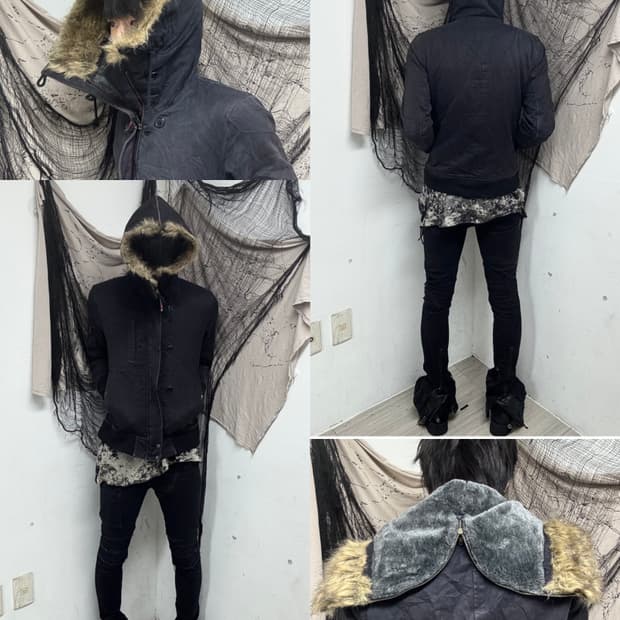 N2B Hoodie Fur&Zip Detail Jacket