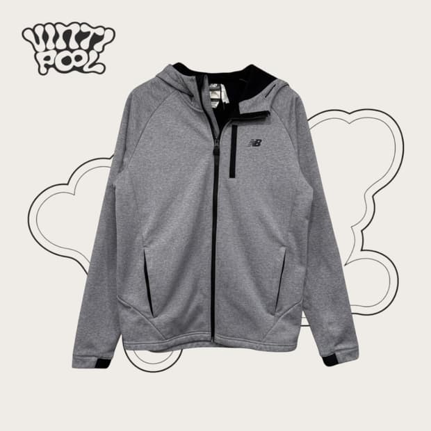 뉴발란스 풀오버 기모 후드집업 100 그레이 (W)