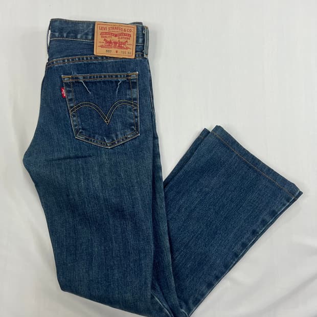 리바이스 557 부츠컷 청바지 W70 L84