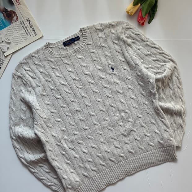 Polo 폴로랄프로렌 오트밀 케이블 니트