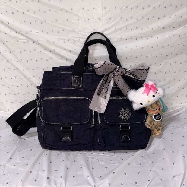 Kipling navy big shouler bag