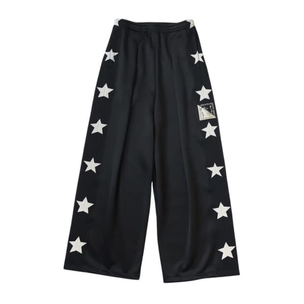 캐피탈 스턴트맨 & 우먼 스무스 저지 배기 트랙 팬츠 블랙