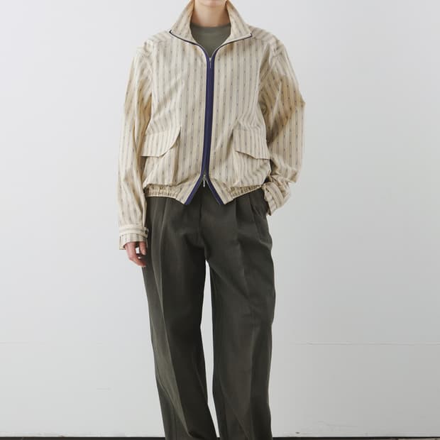 문달 Ethnic Shirt Blouson in Cream