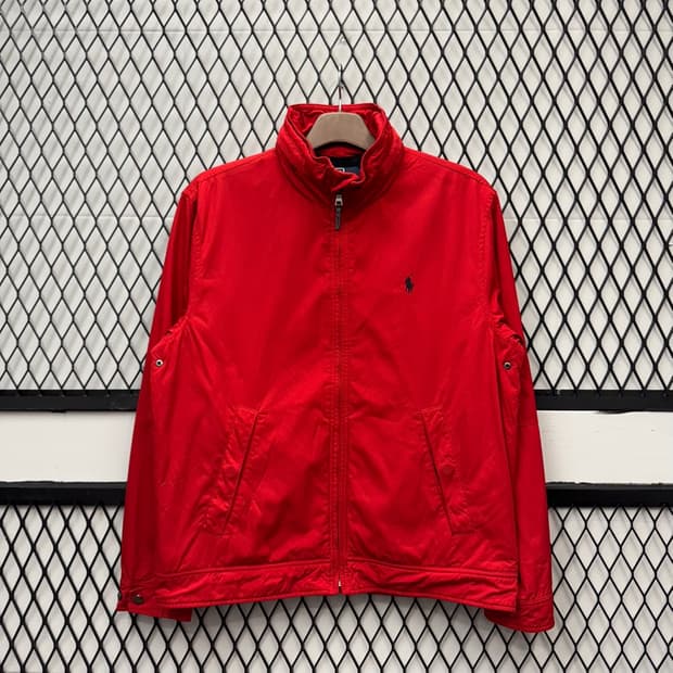 00s 폴로 랄프로렌 해링턴 자켓 안감 플리스 디테일 레드