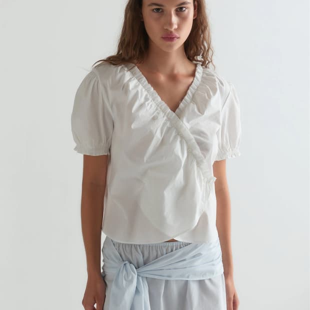 Deiji Studios Cross Frill Top 새상품 (s)