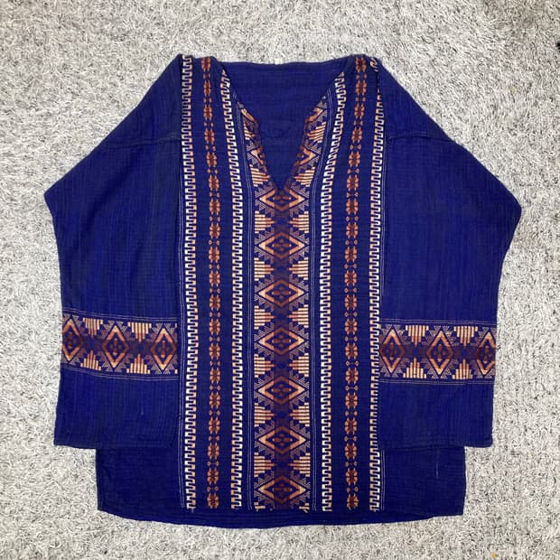 JPN vtg 에스닉 튜닉셔츠