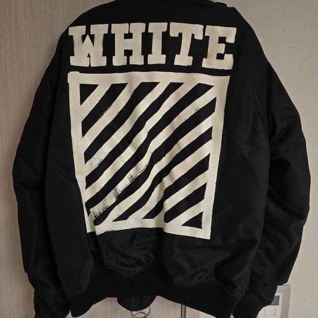 오프화이트 16fw ma-1 봄버 블랙 L