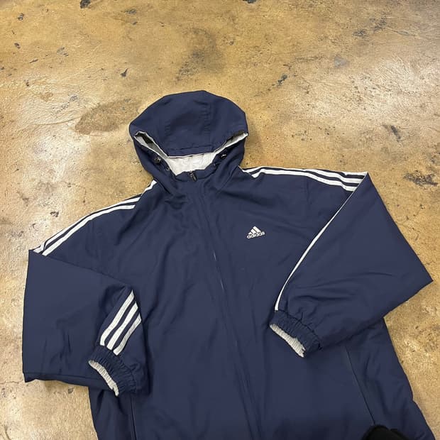 아디다스 양면 리버시블 네이비 화이트 패딩 자켓 점퍼 95