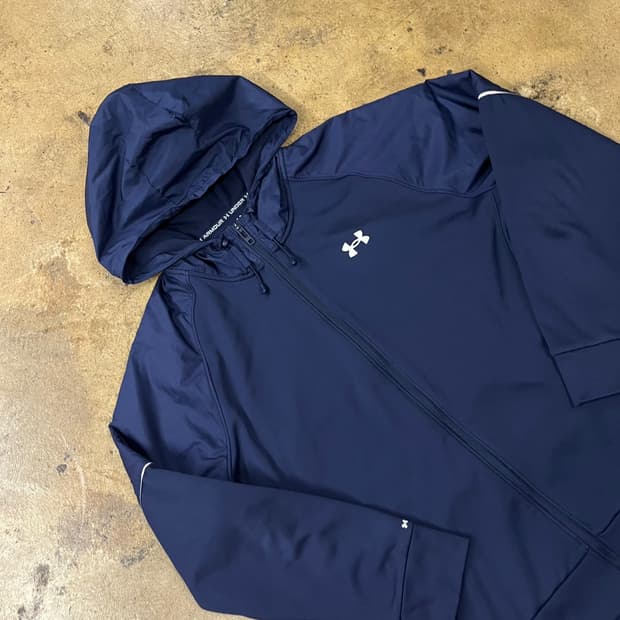 [정품/2XL] 언더아머 네이비 후드집업 b19
