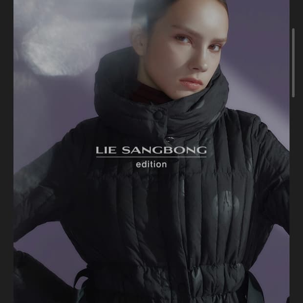 [브랜드] 이상봉에디션 아트 도트 구스다운 롱코트 (아트블랙)