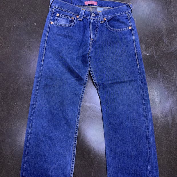 리바이스 00's 타입원 빈티지 워싱 아이코닉 스트레이트핏 데님팬츠 32
