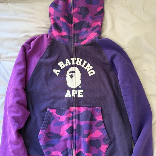 베이프 카모 후드집업 size L