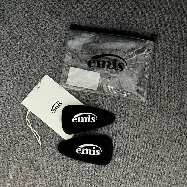 이미스 코듀로이 헤어핀 머리핀 블랙