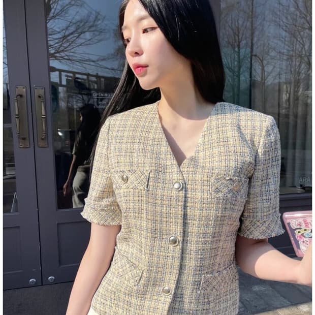 루에브르 트위드 자켓