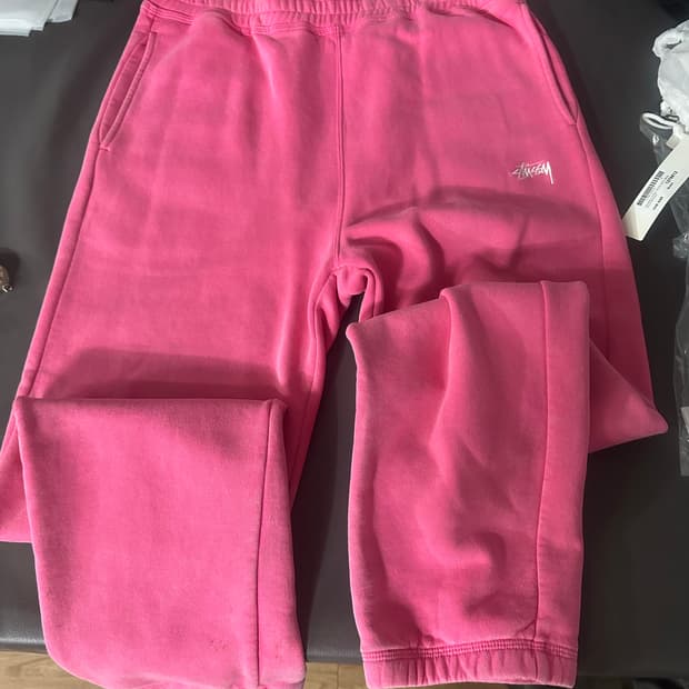 스투시 핑크 스웻팬츠 추리닝 바지 M 사이즈 