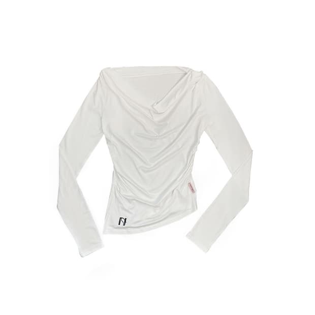 뉴얼린 미야오 드레이핑 탑 화이트