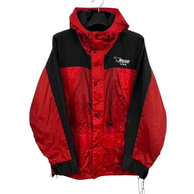 M) 베어 유에스에이 Bear USA 베어 레드 바람막이 자켓 O239