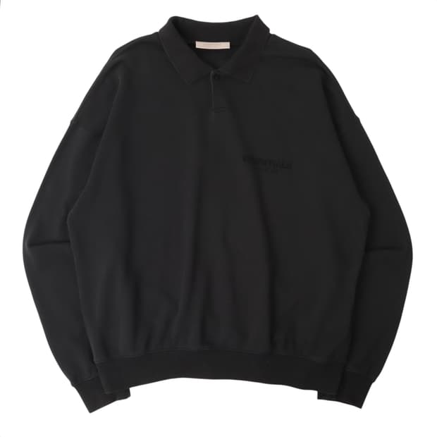 에센셜 오버사이즈 카라 코튼 스웻셔츠