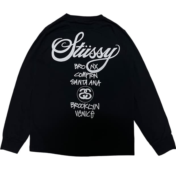 ✨ 스투시 월드투어 긴팔티 (블랙)