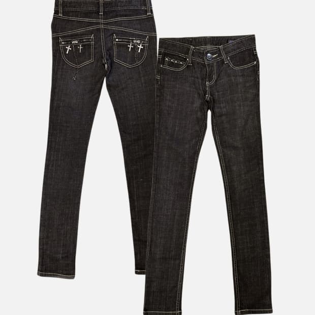 stud chain low-rise punk jean
