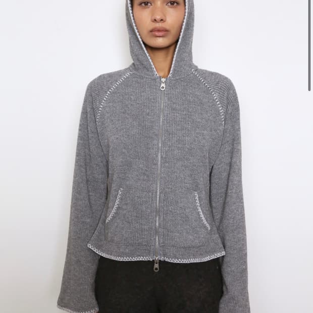 폴리수엠 Boho 스티치 가디건 그레이